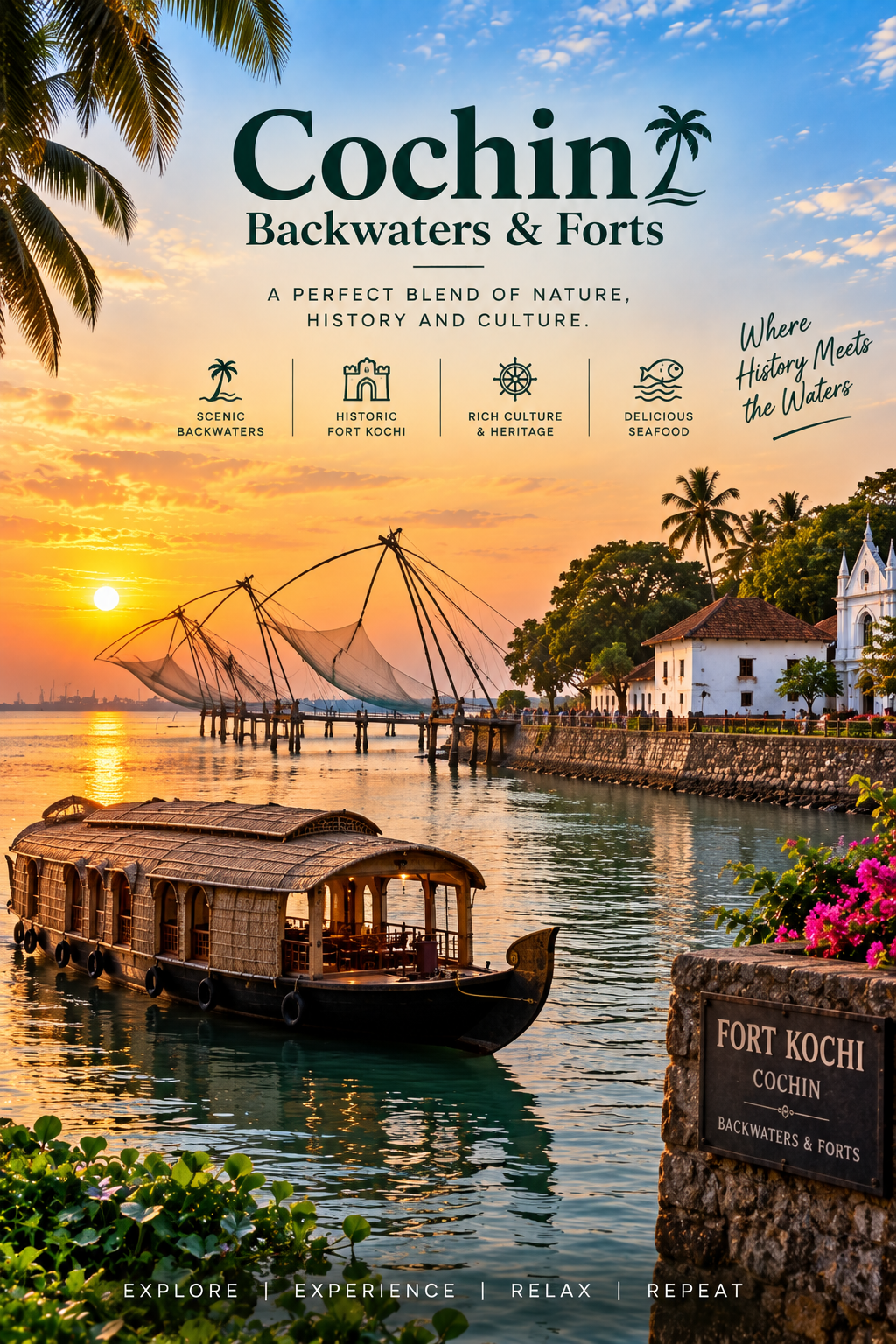 Cochin Kerala backwaters and forts